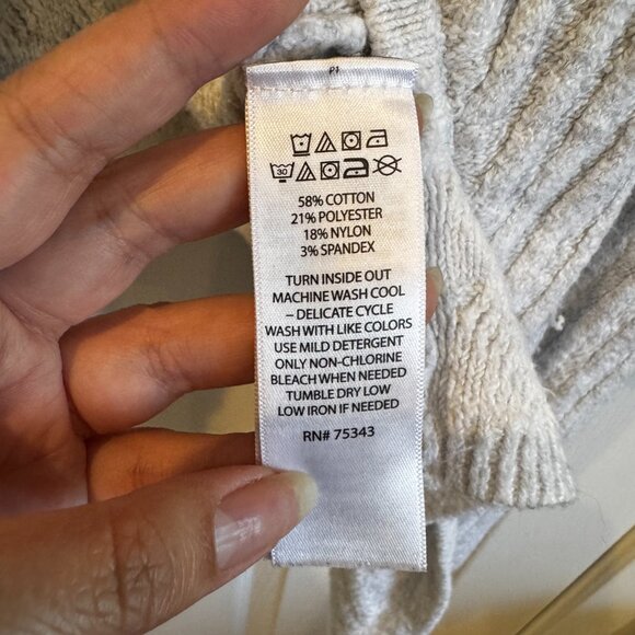 Sigrid Olsen Size Medium Ribbed Open Cardigan Size Medium 100% Cotton Lagenlook - Picture 3 of 6